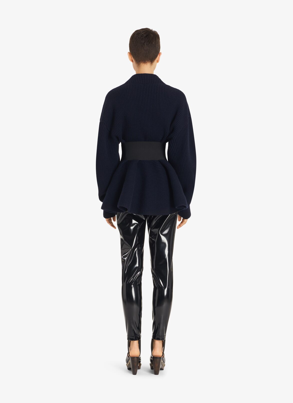 English Ribbed Cardigan ALAÏA MARINE ENGLISH RIBBED CARDIGAN